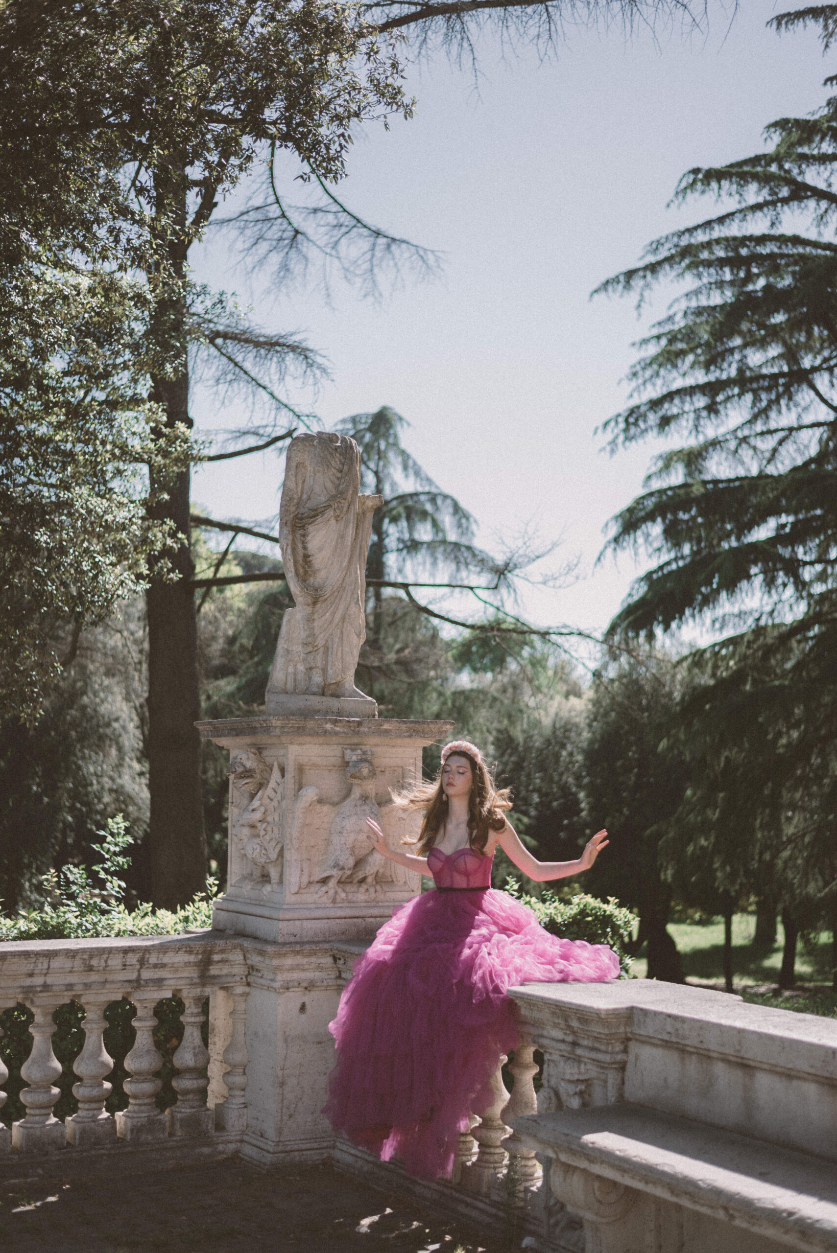 29RueJasmin, Fashion Editorial in Rome, Villa Borghese photoshoot, Fashion photoshoot in Rome, Italy fashion photographer