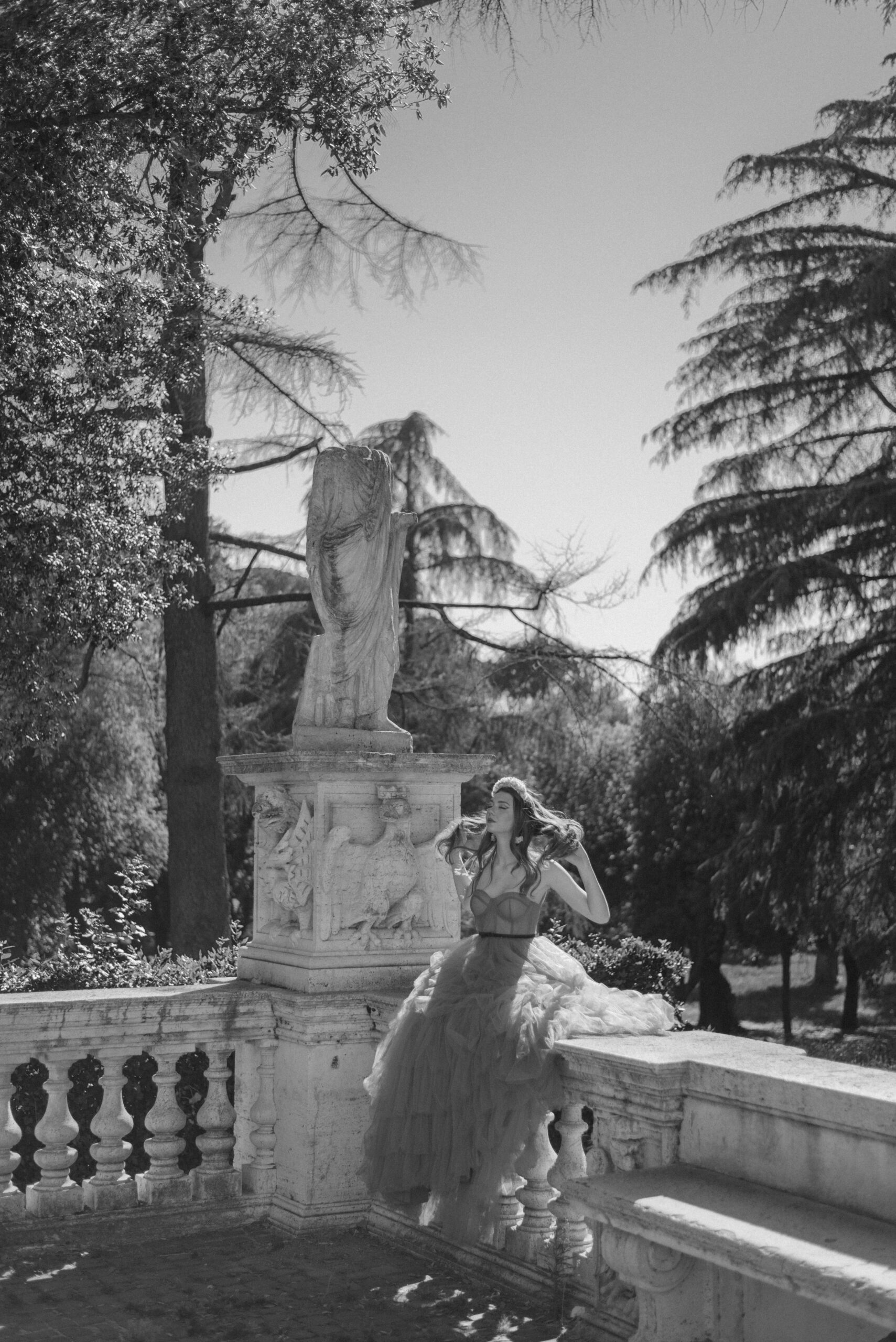 29RueJasmin, Fashion Editorial in Rome, Villa Borghese photoshoot, Fashion photoshoot in Rome, Italy fashion photographer