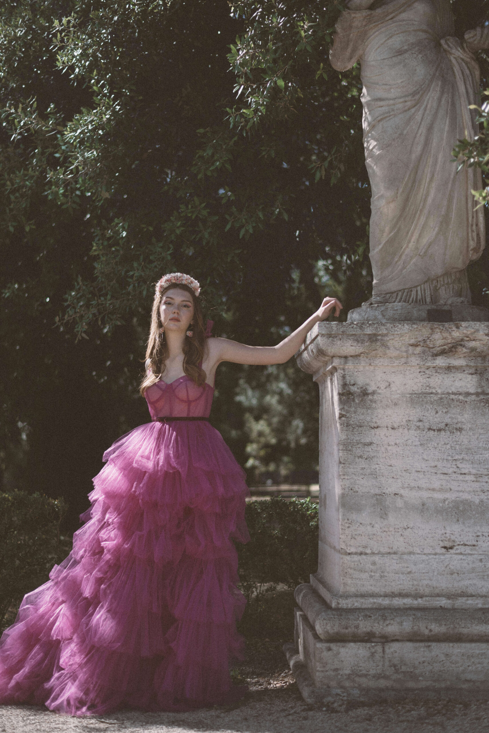 29RueJasmin, Fashion Editorial in Rome, Villa Borghese photoshoot, Fashion photoshoot in Rome, Italy fashion photographer