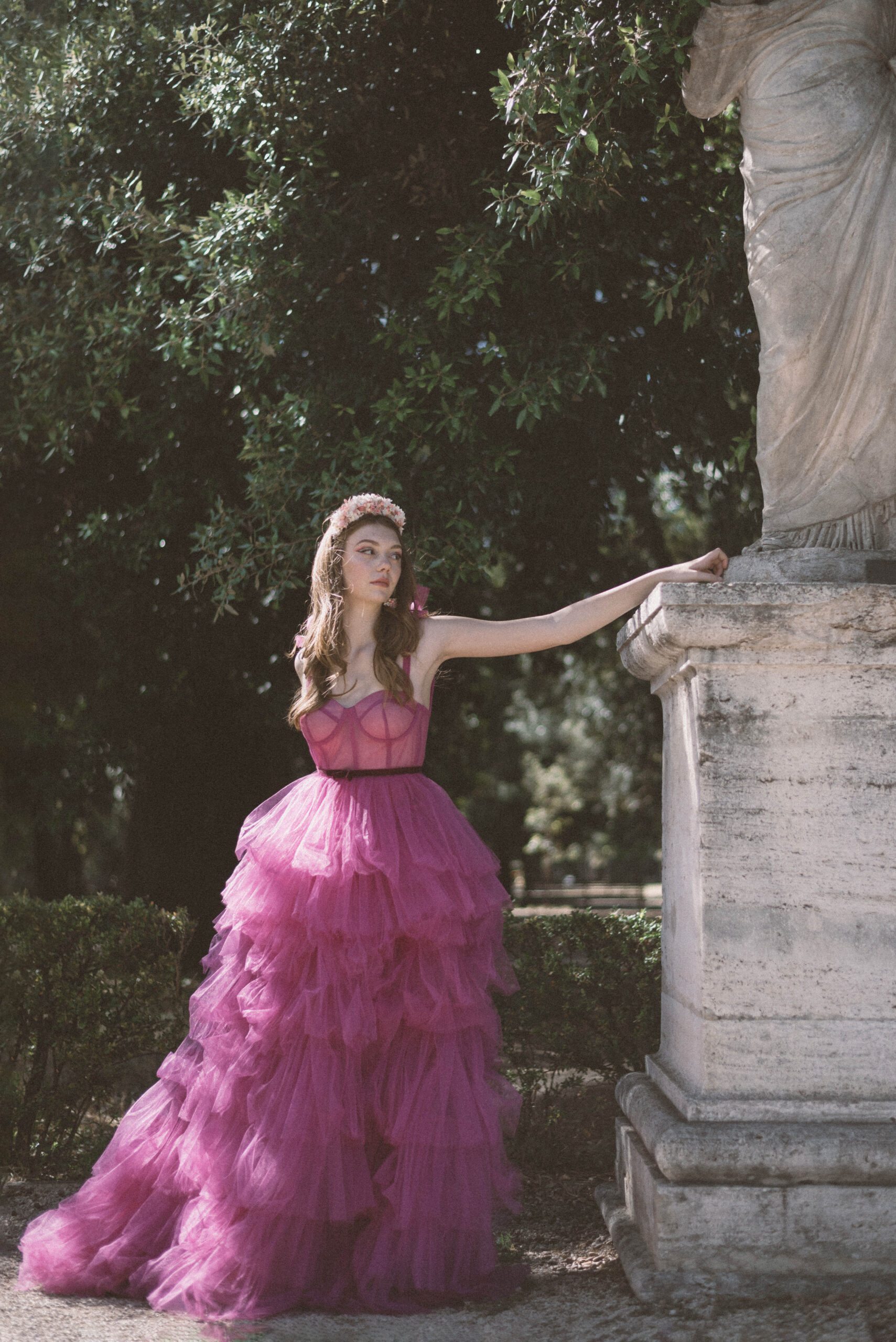 29RueJasmin, Fashion Editorial in Rome, Villa Borghese photoshoot, Fashion photoshoot in Rome, Italy fashion photographer