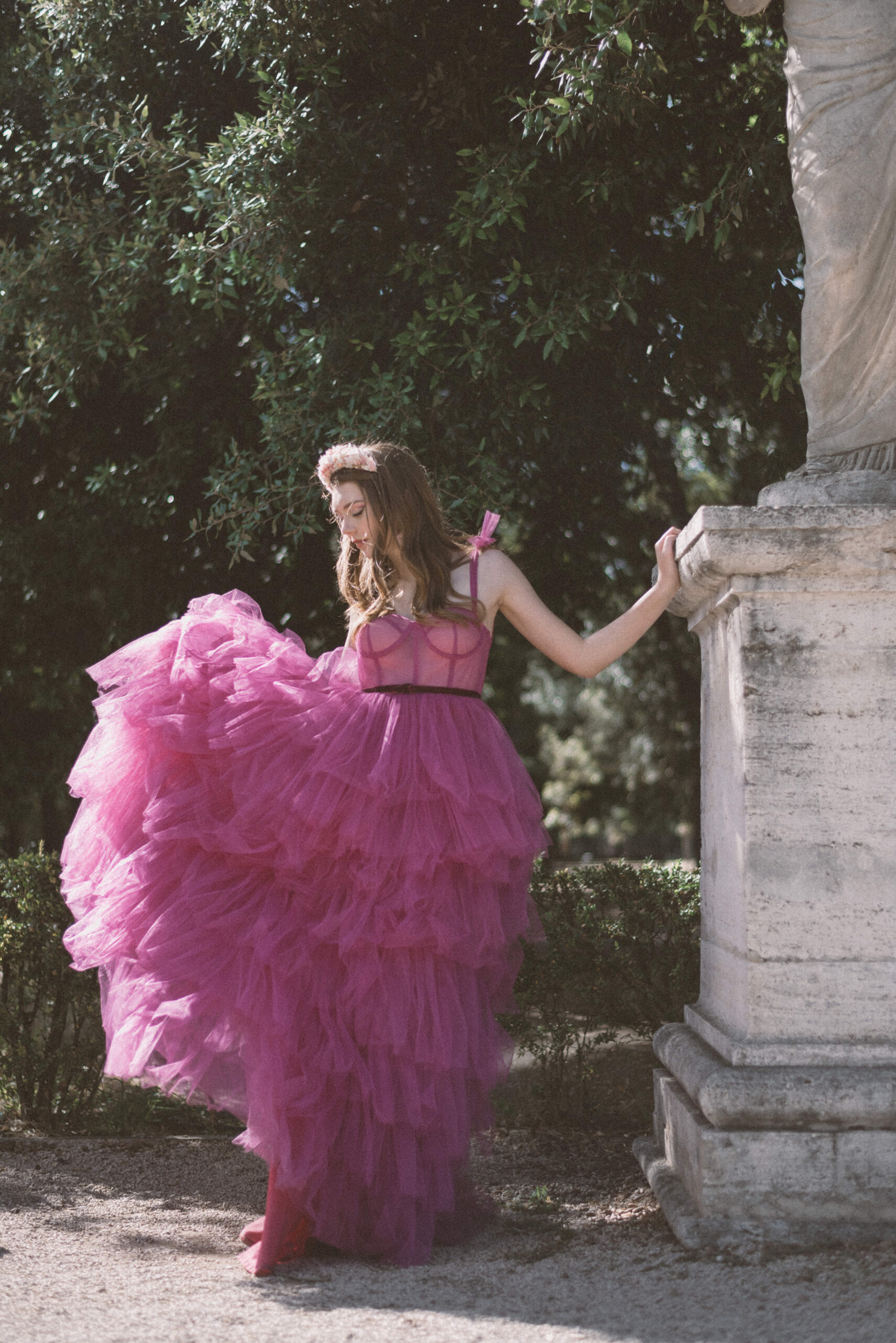 29RueJasmin, Fashion Editorial in Rome, Villa Borghese photoshoot, Fashion photoshoot in Rome, Italy fashion photographer